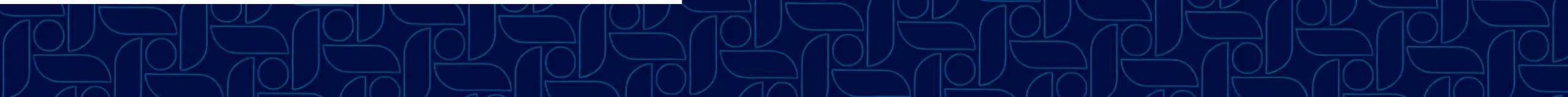 Decorative navy blue geometric pattern background with interlocking rounded shapes on a dark blue field